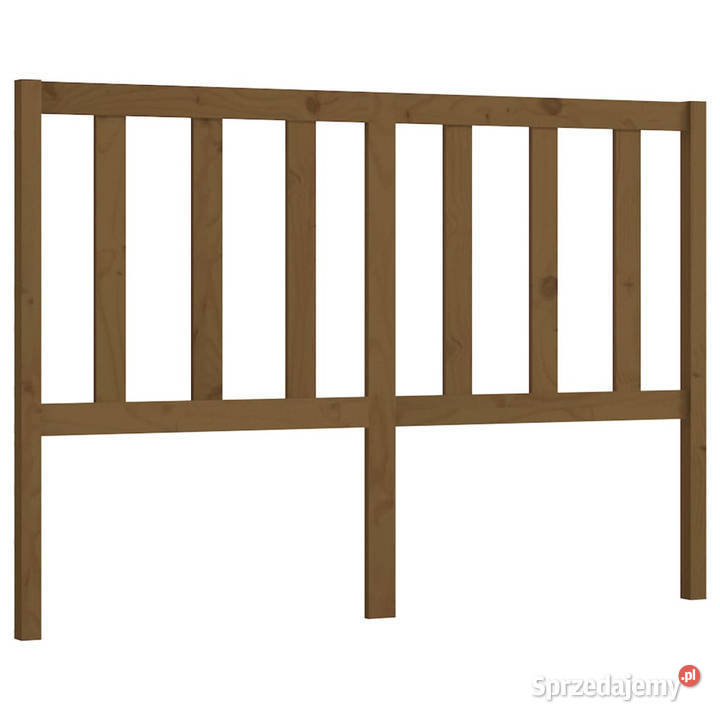 Wezgłowie łóżka brązowe 126x4x100 lite drewno