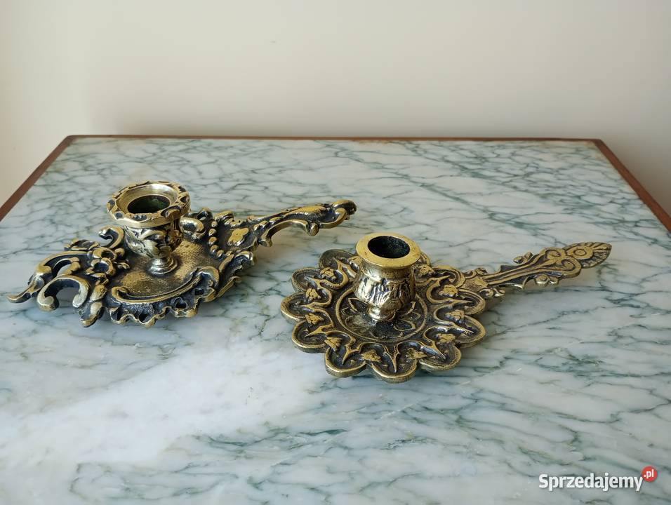 Świecznik kaganek mosiądz Budzyń sprzedam