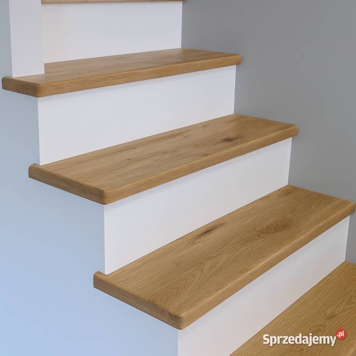 Stopień Drewniany Prosty Dębowy Rustykalny do Gdów