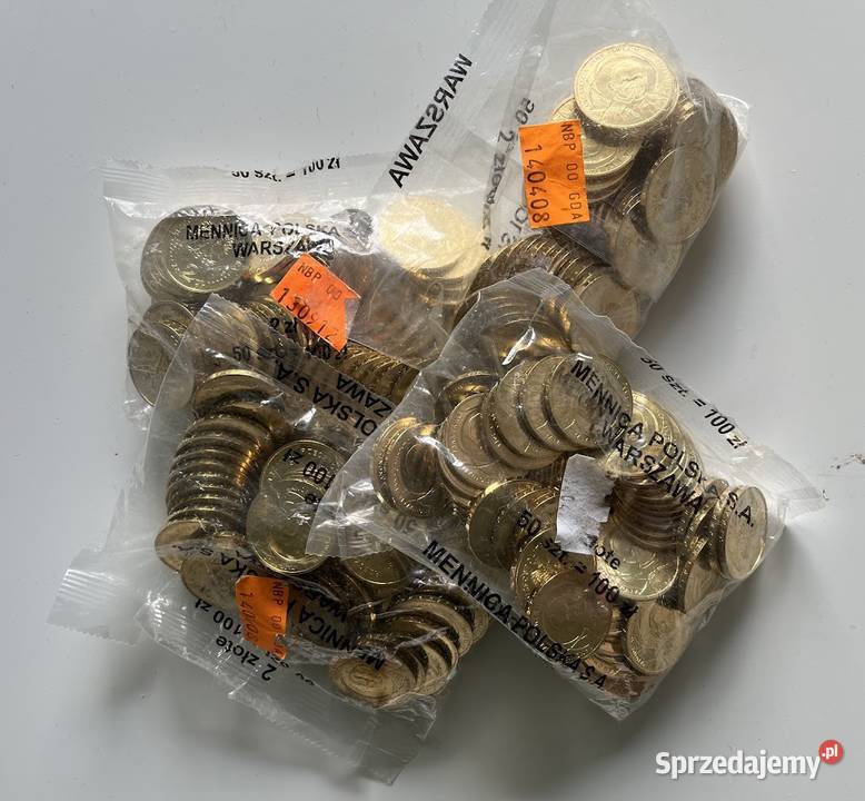 Worki mennicze NBP rulony bankowe 2 złote Kudowa-Zdrój sprzedam