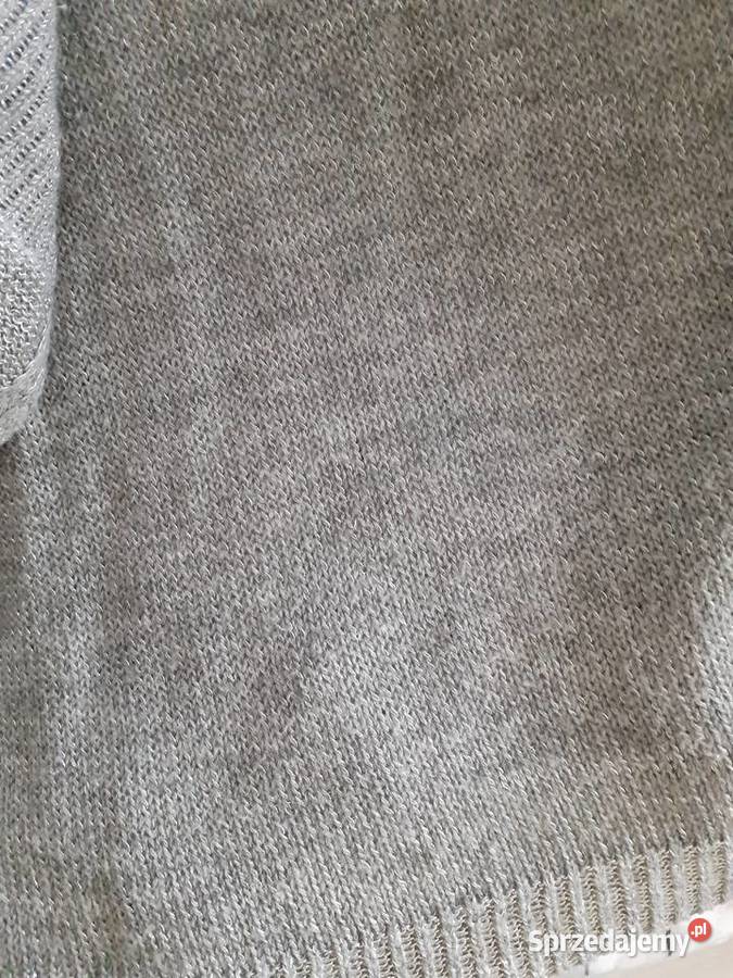 sweter srebrny L M oversize Gdańsk