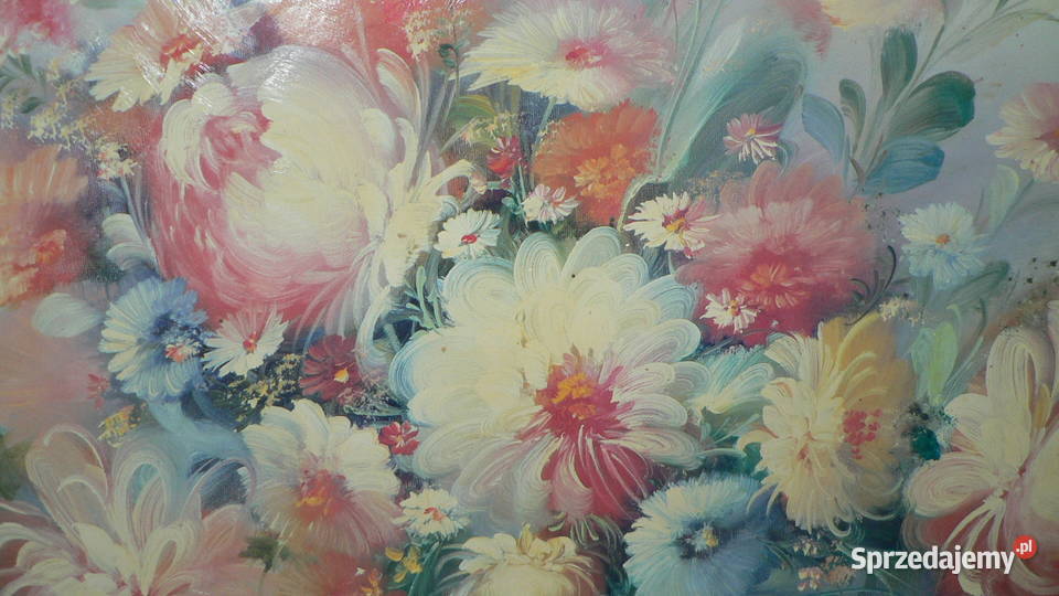 obraz kwiaty martwa natura reprodukcja 110 x 70 Radom