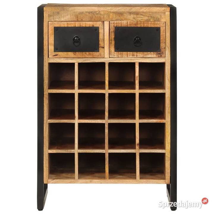 vidaXL Stojak na 16 butelek wina lite drewno mazowieckie