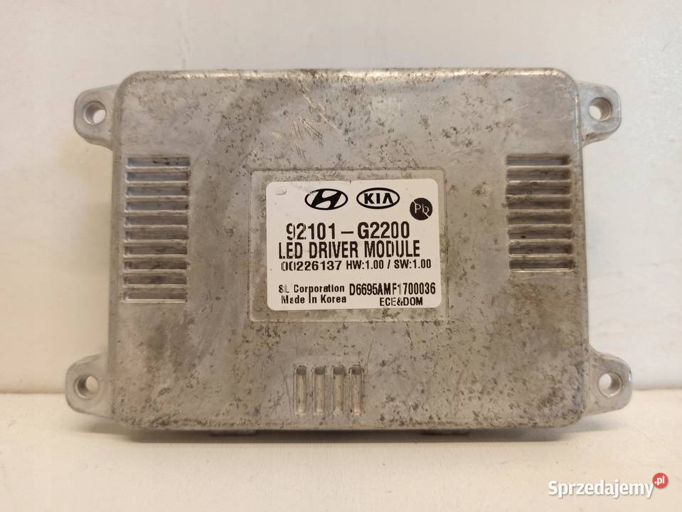 PRZETWORNICA LAMPY LED HYUNDAI IONIQ 92101G2200 osobowe dolnośląskie