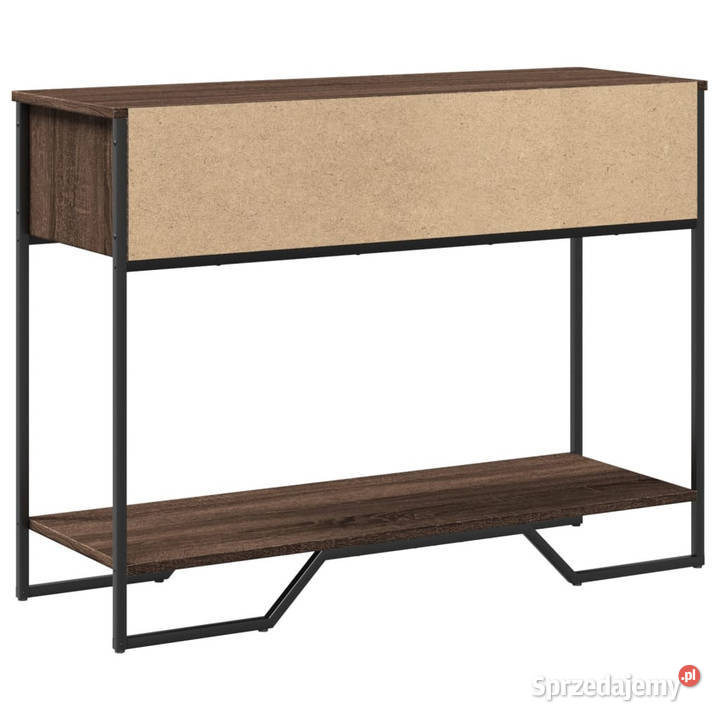 Stolik konsolowy brązowy dąb 100x35x745 WM848533 Warszawa