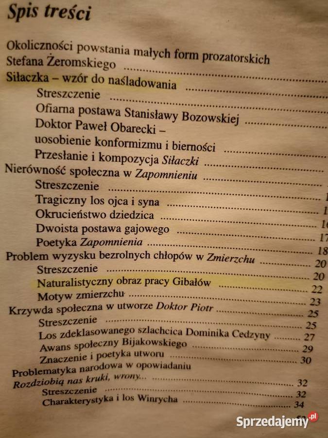 Opowiadania Żeromskiego analizy literatura mazowieckie Warszawa