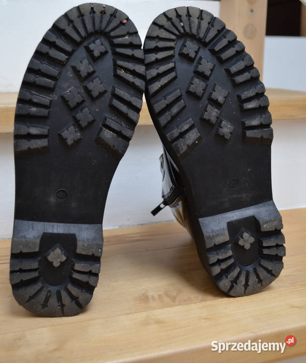 czarne buty na zimę lace up boot botki Warszawa