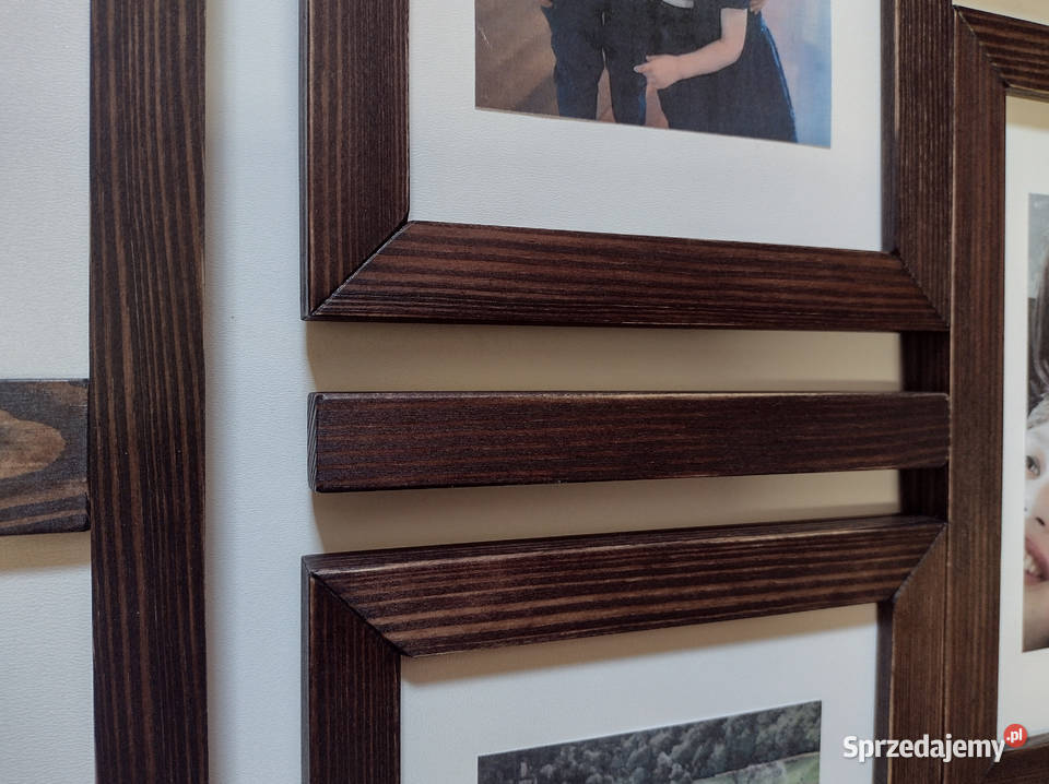 Drewniana Multirama Ramka na 10 zdjęć 15X21 Katowice