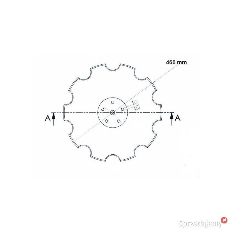Talerz do agregatu talerzowego zębaty 460 mm Kamionna
