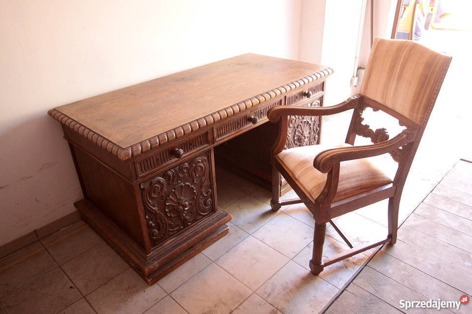 Rarytas Neorenesansowy komplet gabinetowy z 1905 Wrocław