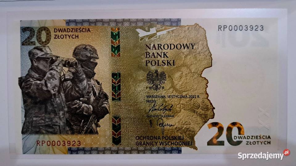 Banknot 20 Ochrona polskiej granicy wschodniej Rabka-Zdrój sprzedam