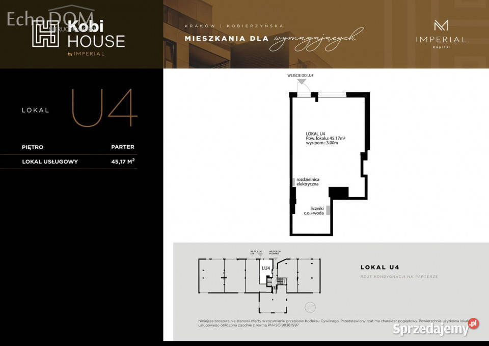 Ogłoszenie lokal Kraków 45m2 Lokale użytkowe