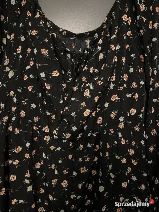 Sukienka modny wzór kwiaty floral maxi hit blog Choszczno