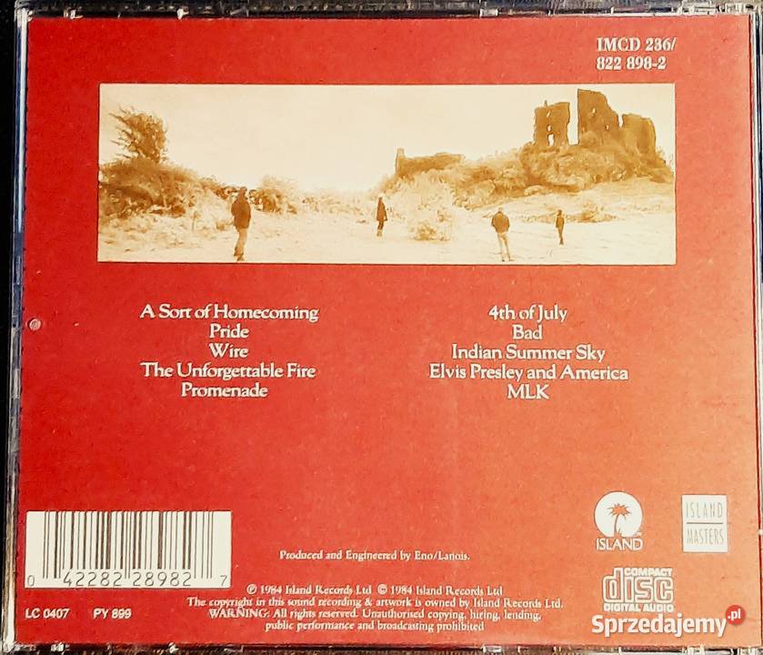 CD Nowa Kultowy Album CD Zespołu U2 The Unforget pomorskie Gdańsk