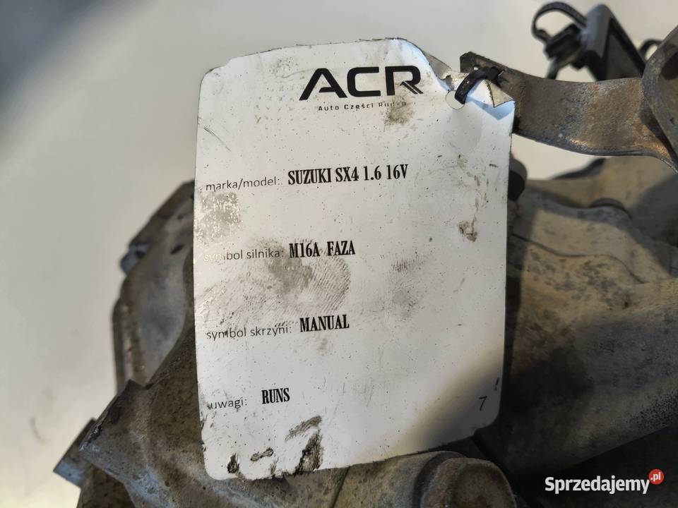 SKRZYNIA BIEGÓW Suzuki SX4 16 16V manualna Chełm sprzedam