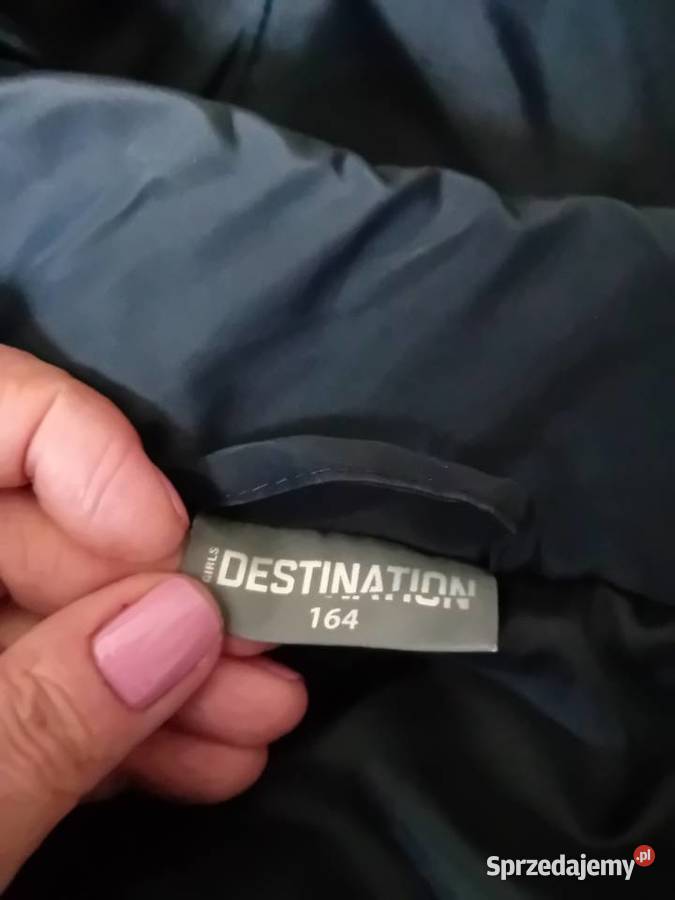 Ciepła puchowa kurtka z kapturem Warszawa sprzedam