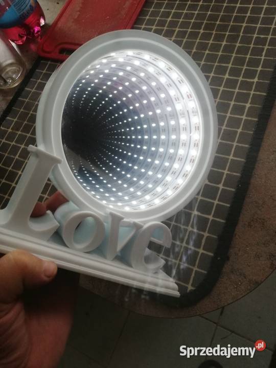 Lusterko podświetlenie Love Warszawa sprzedam