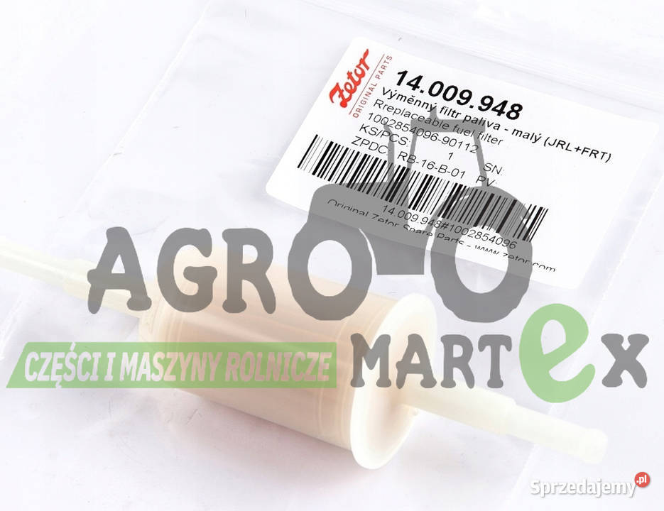 14009948 14009948 FILTR PALIWA MAŁY ZETOR nieuszkodzony Części zamienne Wichrów