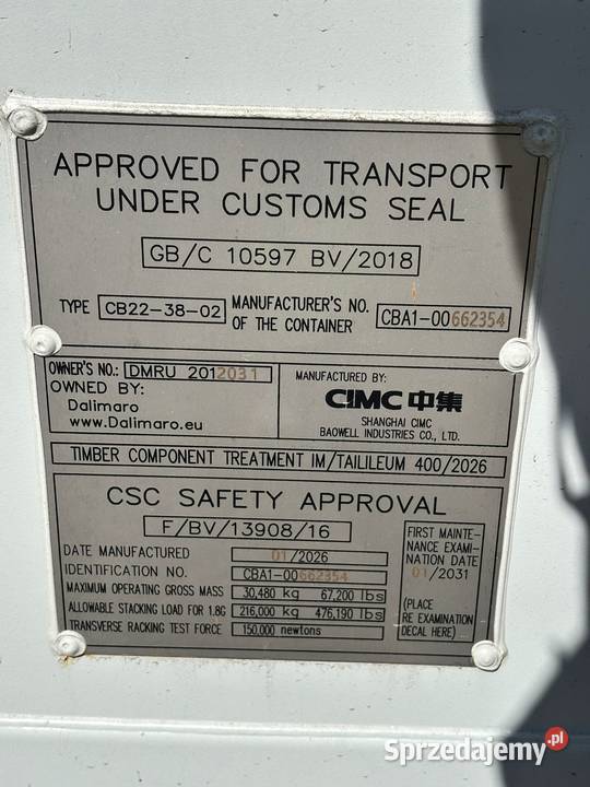 6m 20DC Kontener Morski Nowy