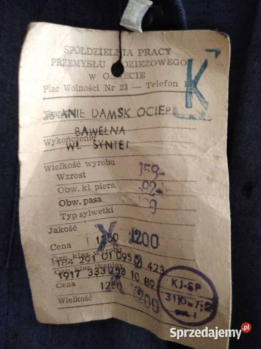 Bluza robocza drelich nowa zabytek z PRL Dąbrowa Górnicza