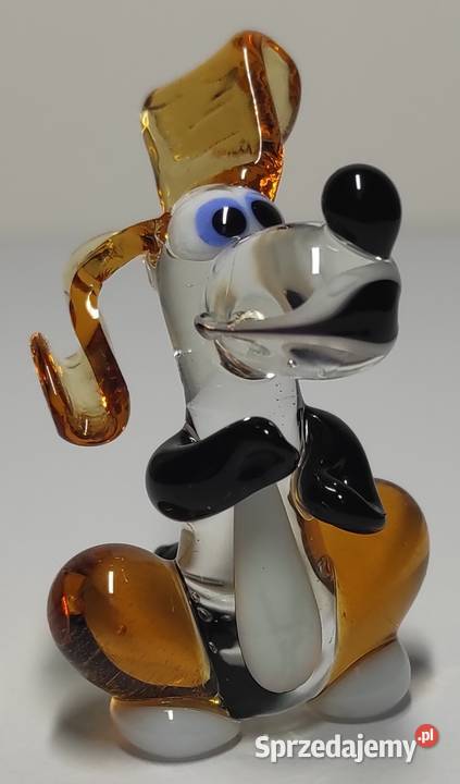 Szklany pies ze szkła kolorowy szkło artystyczne mazowieckie Warszawa