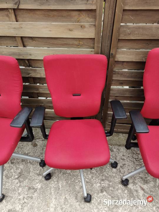 3 x krzesło Steelcase Lets B czerwone biurowe Warszawa