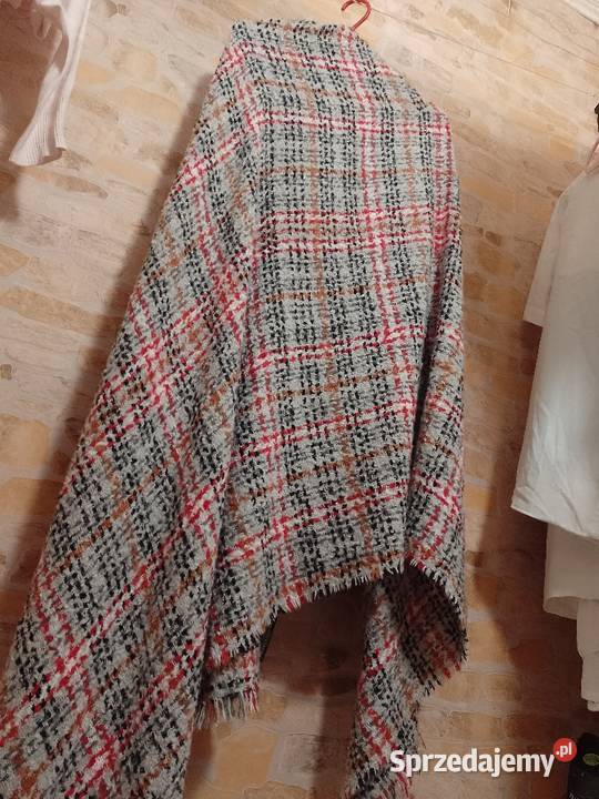 ZARAMega duży szal oversize z Madrytu chusta Kraków