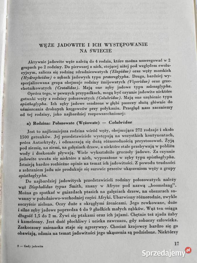 Gady jadowite Atlas Wacław Jaroniewski sprzedam