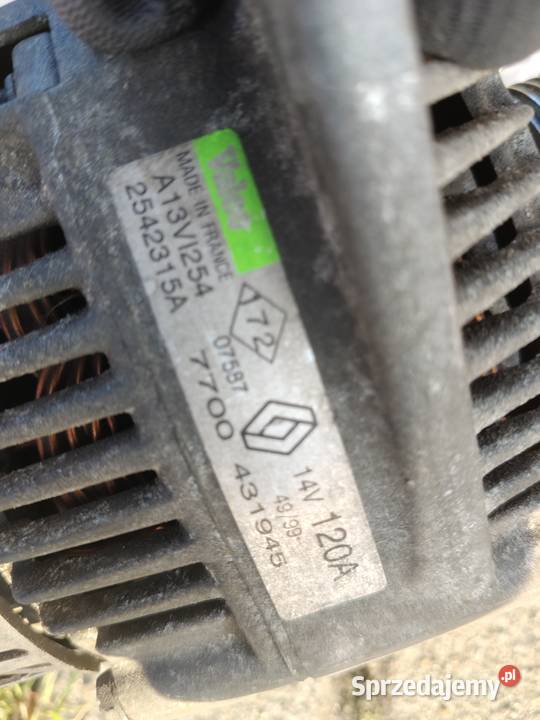 Alternator Volvo S40 V40 Renault Valeo 120A Pozostałe podkarpackie Rzeszów