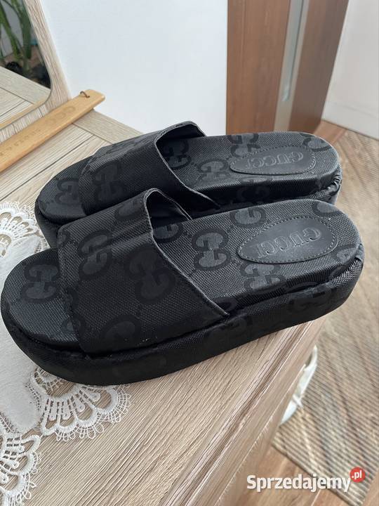 Klapki damskie tkanina Bytów