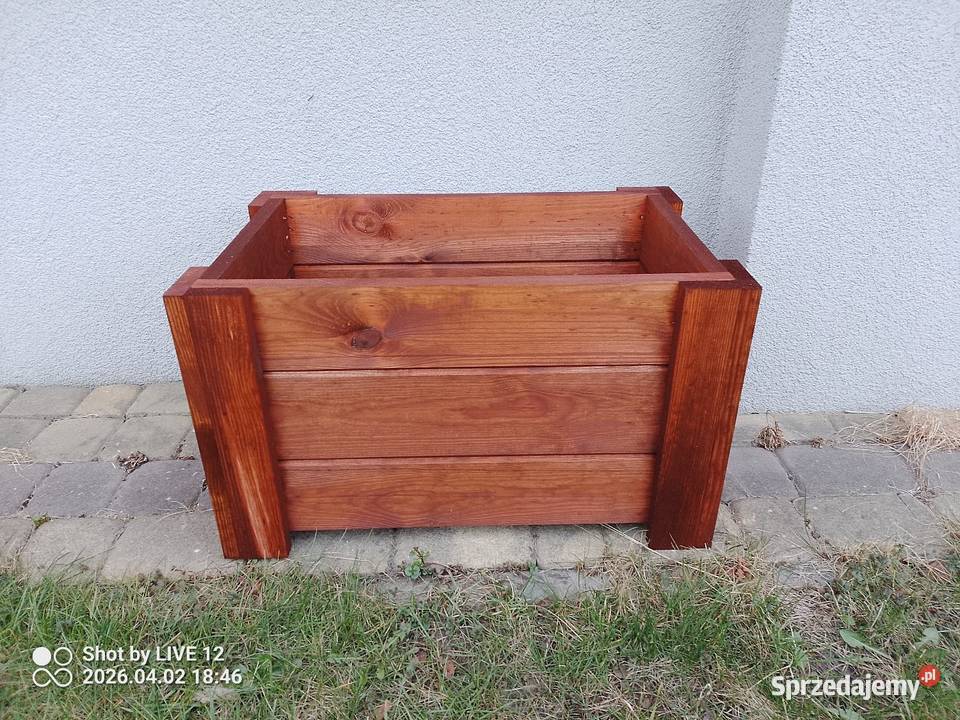 Donica ogrodowa drewniana 60x38 Nisko