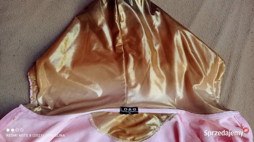 Bluza z kapturem różowo złota Dolce Gabbana