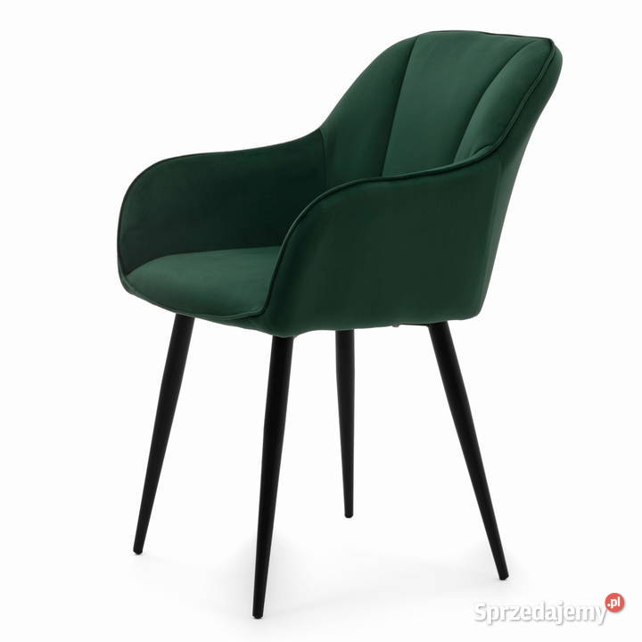Krzesło Tapicerowane Lago Butelkowa Zieleń Tarchały Małe
