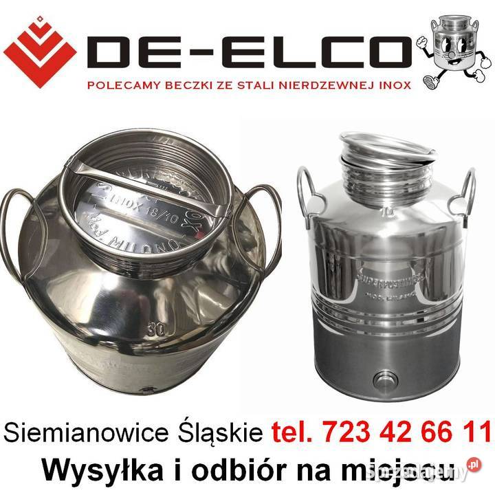Beczułka beczka stal kwasówka inox bańka 25L z