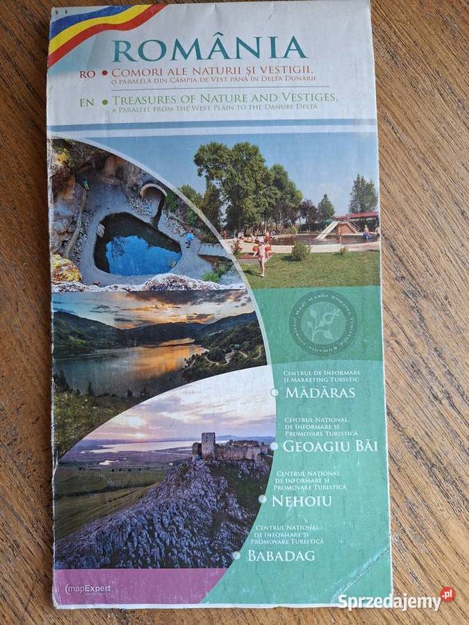 Romania mapa Treasures of Nature and Vestiges mapa samochodowa Kraków