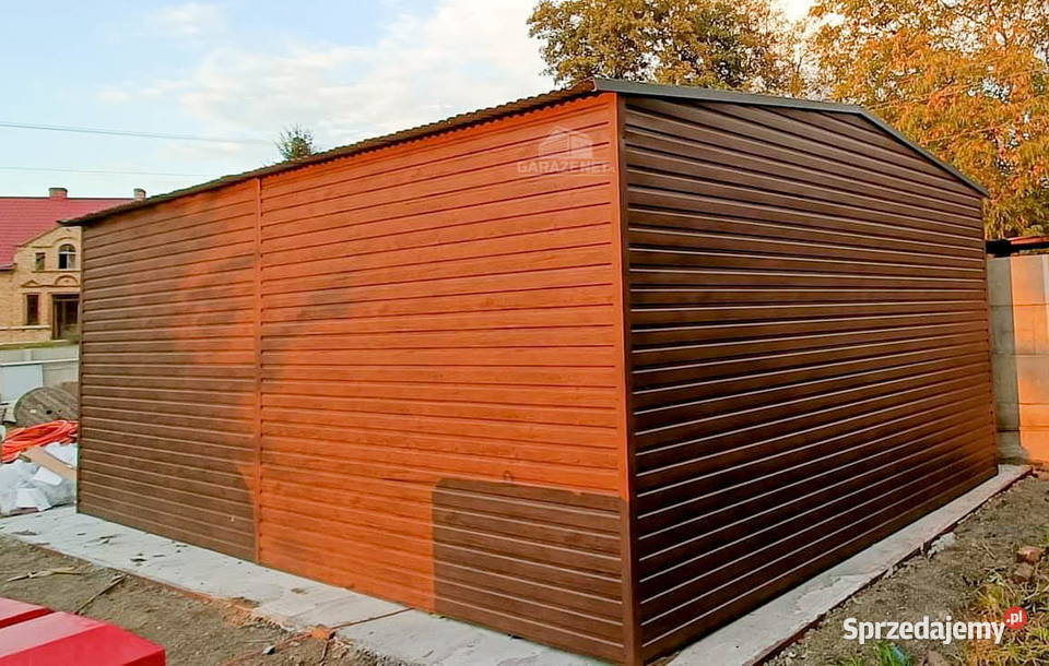 GARAŻ BLASZANY 5m x 7m DWUSPAD BRAMA UCHYLNA Łapanów sprzedam