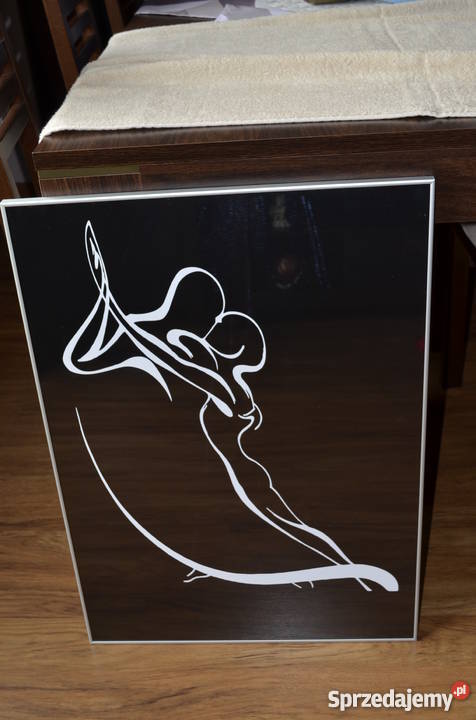 Obraz tańcząca para taniec zarys w ramie inny kolor Knurów