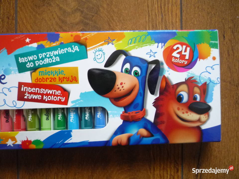 Nowe Bambino 24 kolory Kredki pastelowe Pastele Szczecin sprzedam
