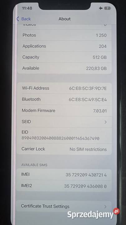iPhone XS 512 GB LTE sprzedam Apple / iPhone Masłomiąca