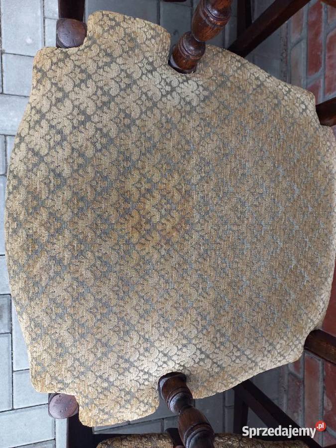 Krzesła stylowe drewniane z materiałową Gawroniec