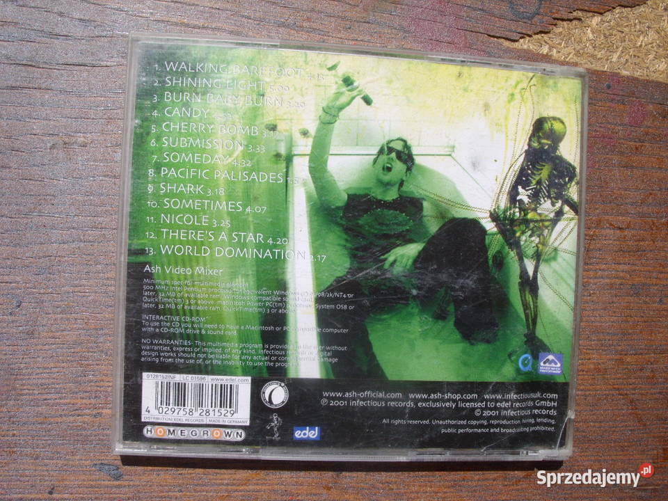 rock cd ASHFREE ALL ANGELS 2001 Wołów