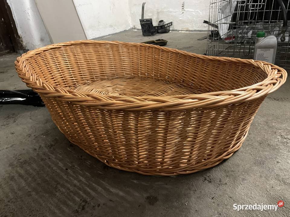 Duży kosz wiklinowy psa sprzedam