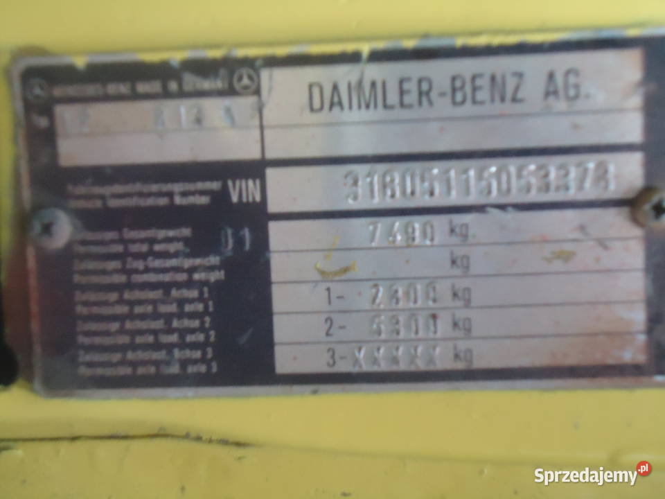 Samochód ciężarowy Mercedes 813 z HDS sprzedam
