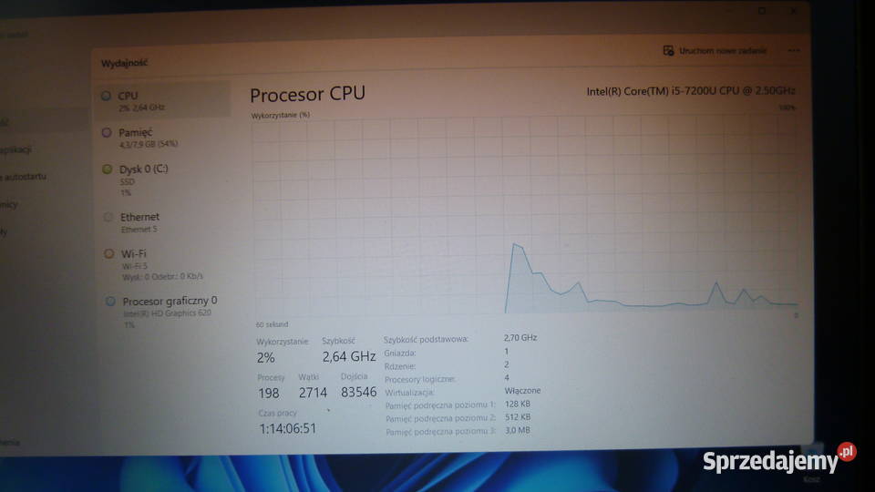 Dell Vostro 3568 Windows 11 Intel i5 7200U 156 Intel Core i5 Żegocina