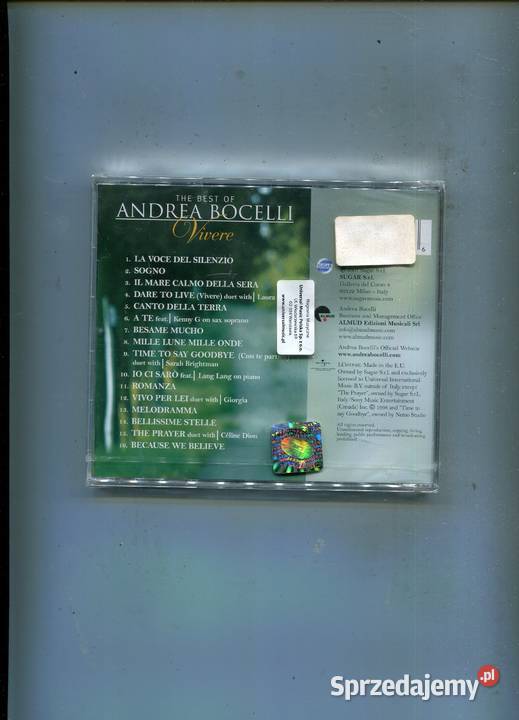 The Best of Andrea Bocelli Vivere Płyta CD zachodniopomorskie Szczecin sprzedam