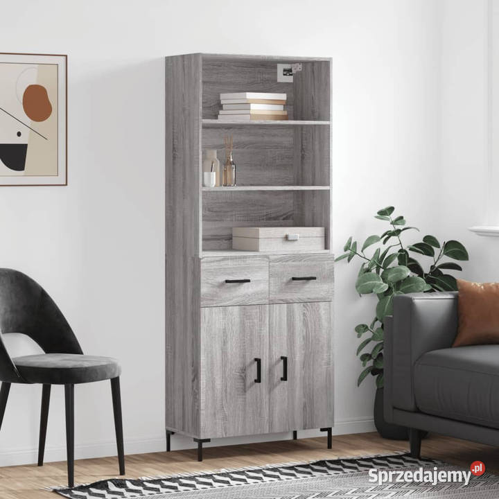 Witrynka szary dąb sonoma 695x34x180 materiał Kredensy i witryny Warszawa