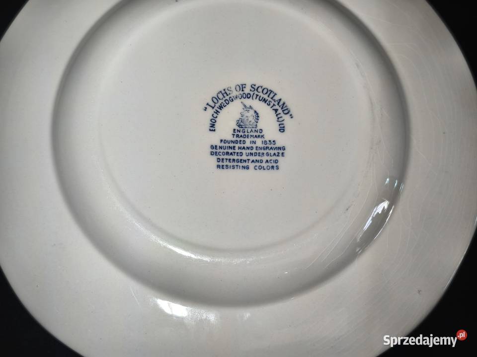 Talerz angielski Lochs of Scotland Porcelana i szkło Chełm sprzedam
