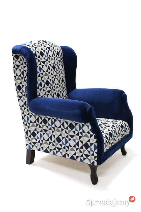 Stylowy Fotel Uszak Skandynawski Wygodny 57cm Kazimierz Biskupi