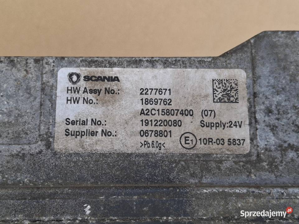 SCANIA R S STEROWNIK SILNIKA ECU MODUŁ KASETA