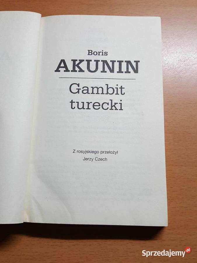 KSIĄŻKA Gambit turecki Boris Akunin kryminał Złotniki